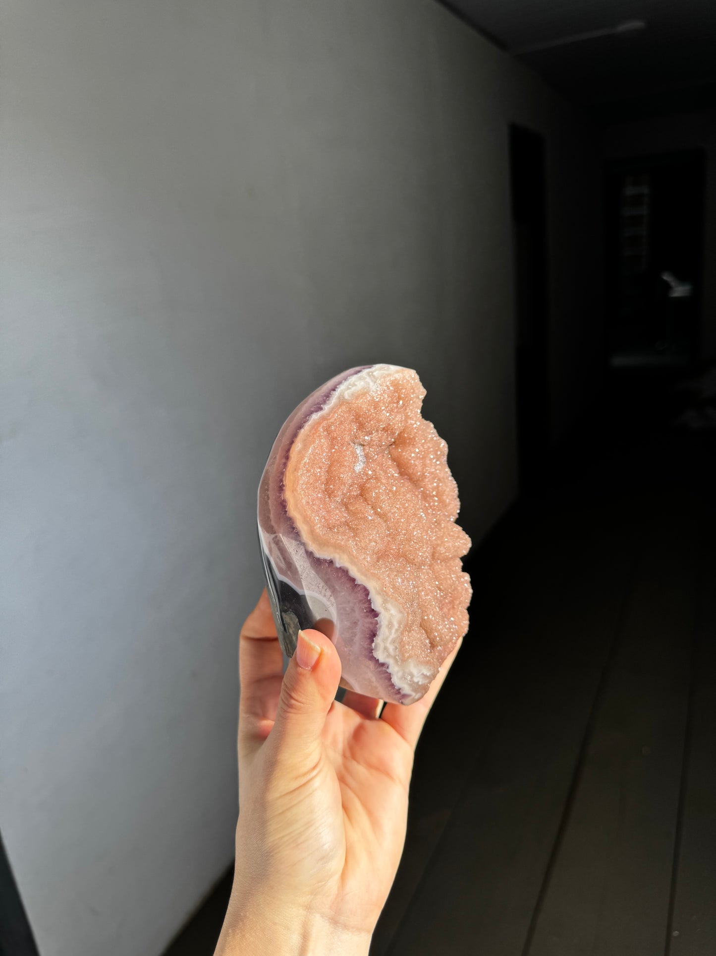 Peach layered rainbow piece