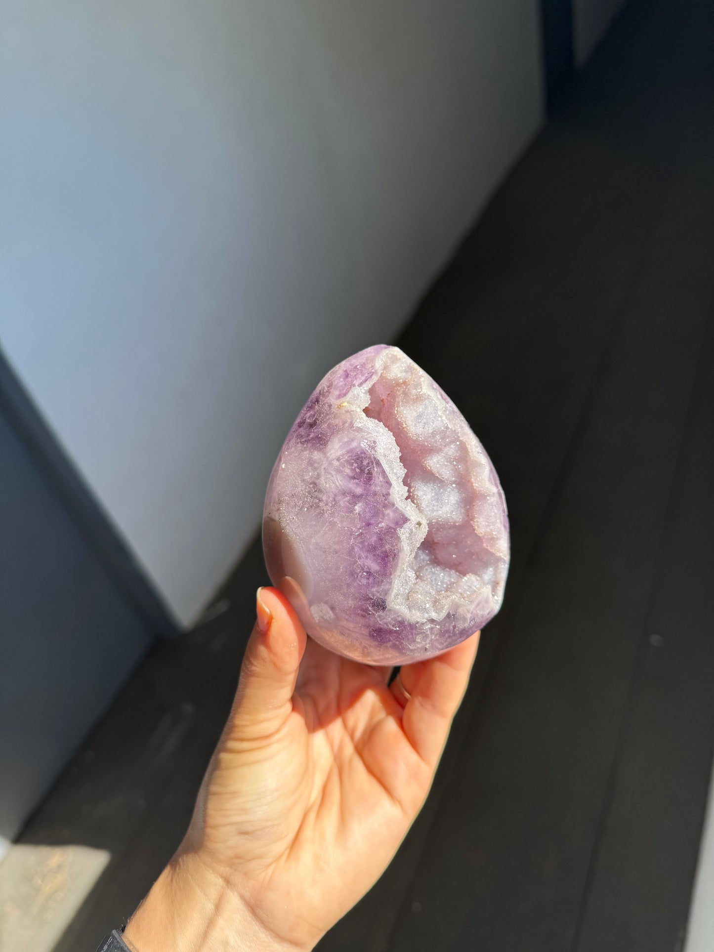 Lavender sugar amethyst egg