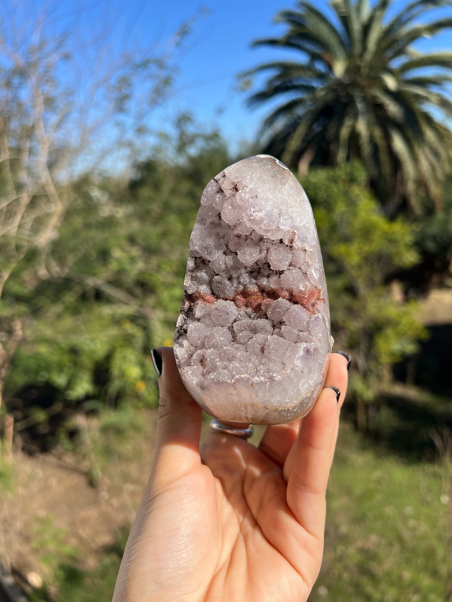 Lavender rainbow cut base