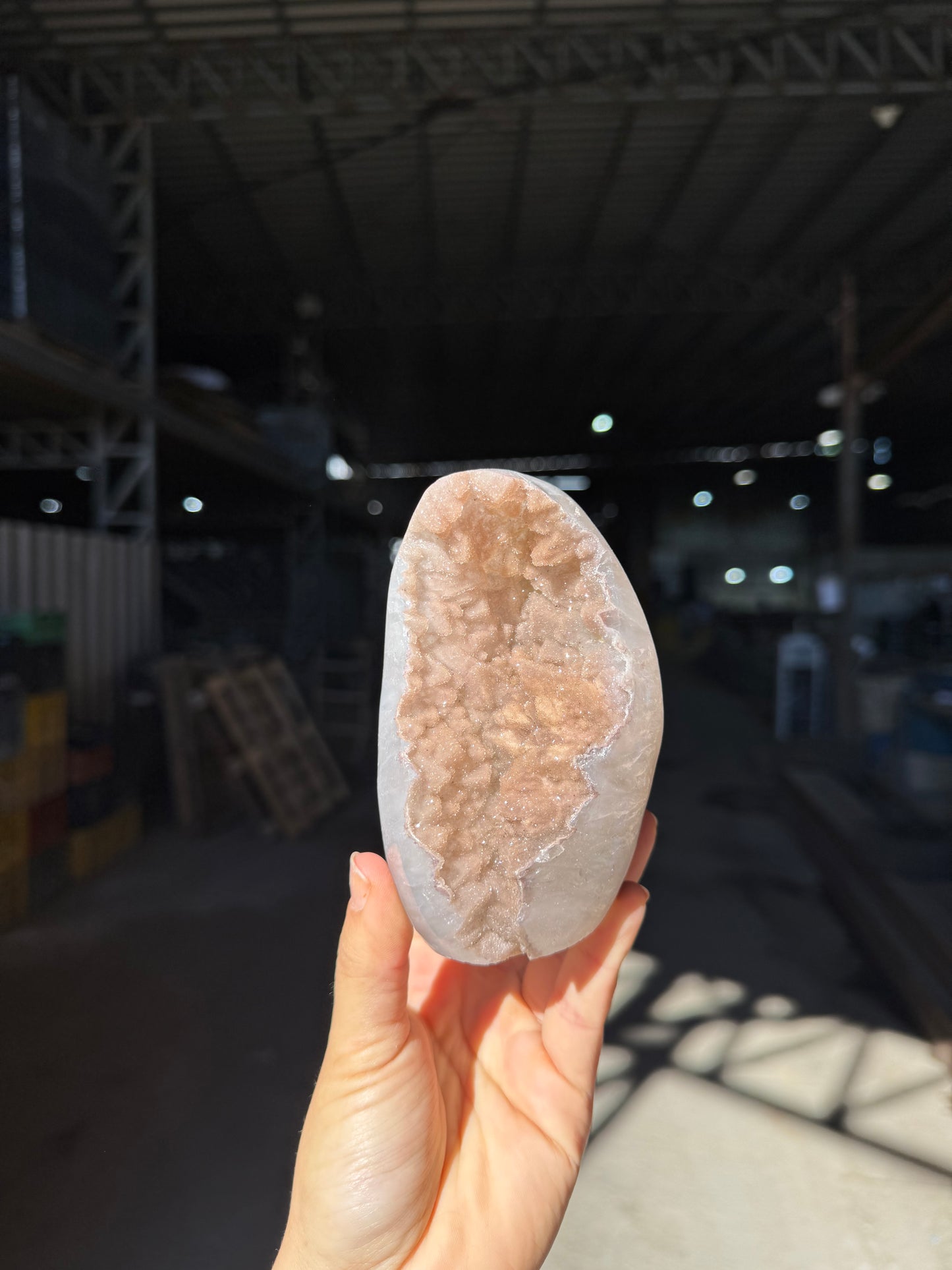 Peach sugar quartz piece