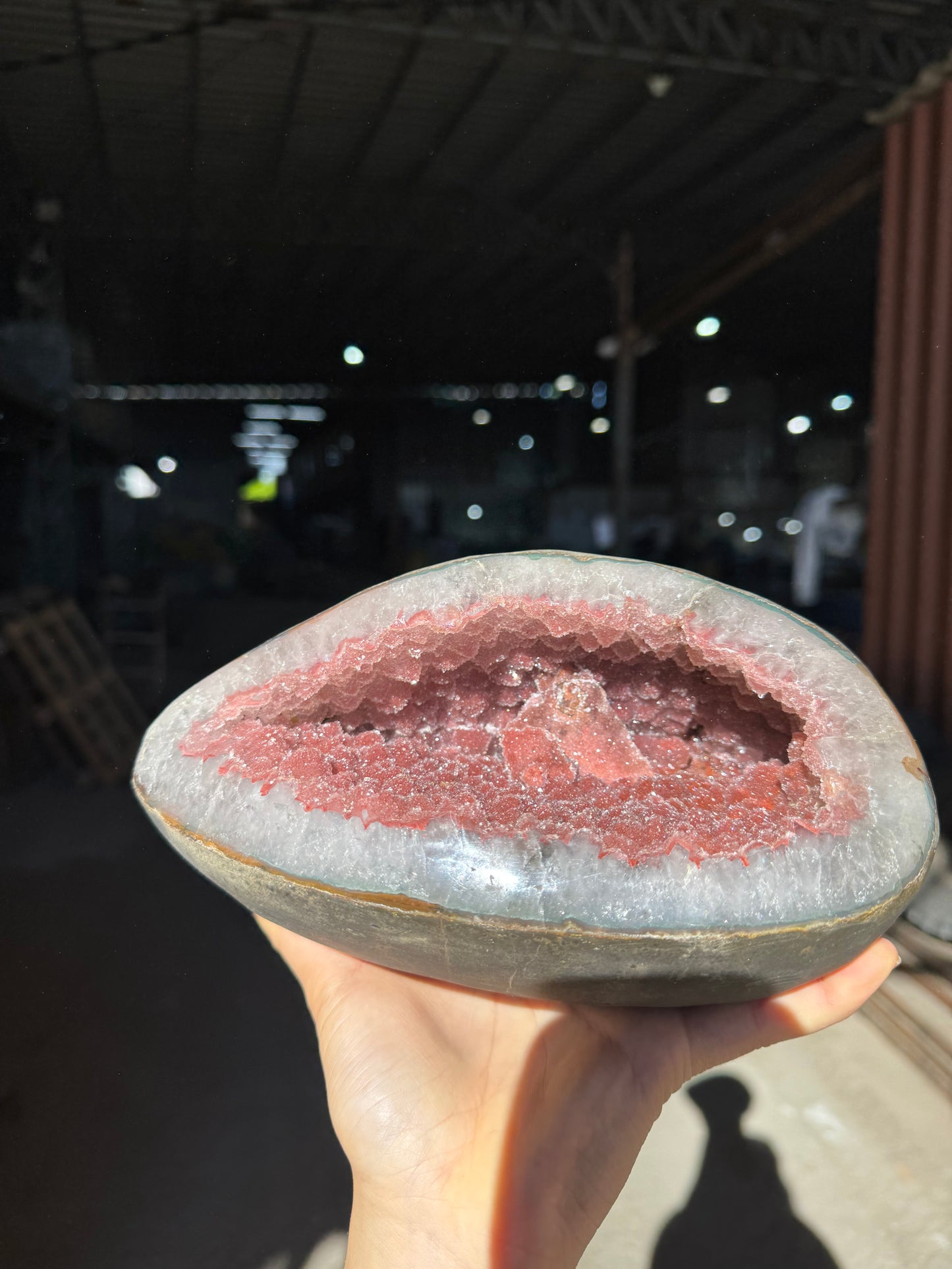 Red special formation geode