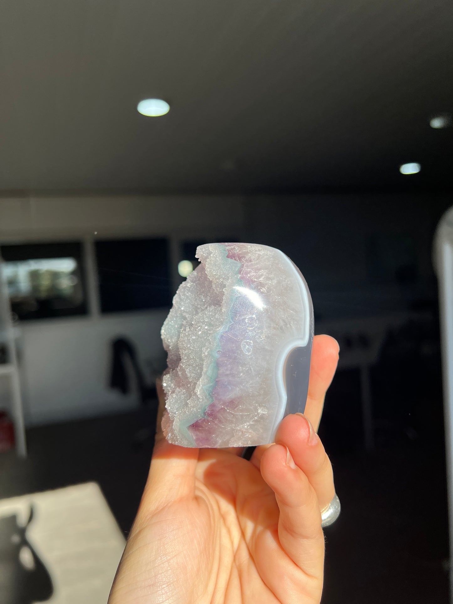Blue amethyst cut base