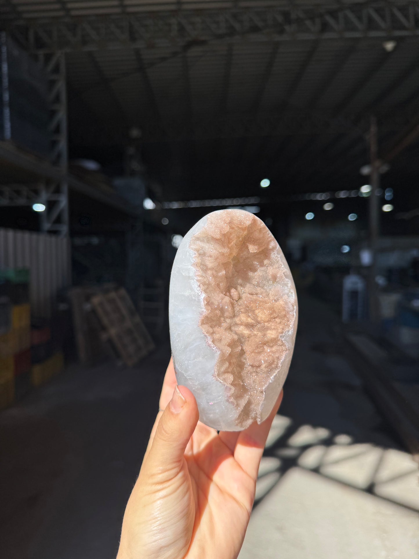 Peach sugar quartz piece