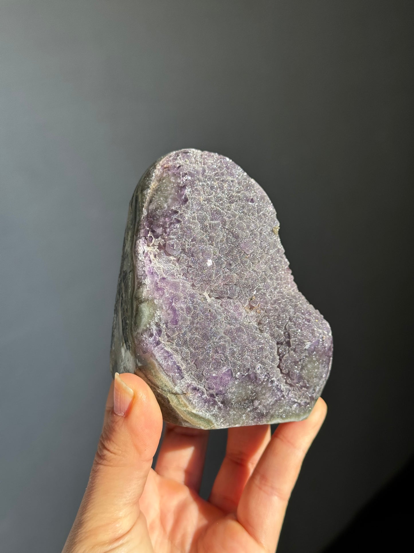 Amethyst velvet sugar cut base