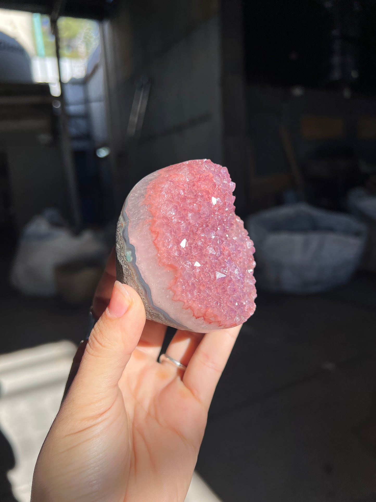 Red amethyst cut base