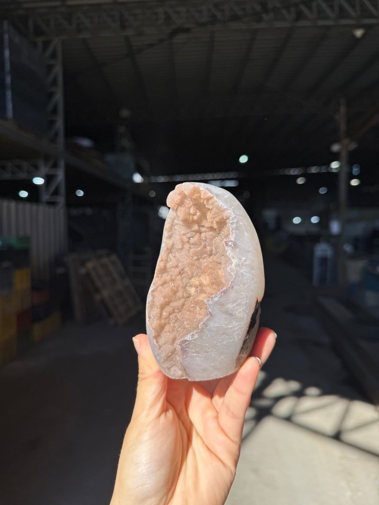 Peach sugar quartz piece