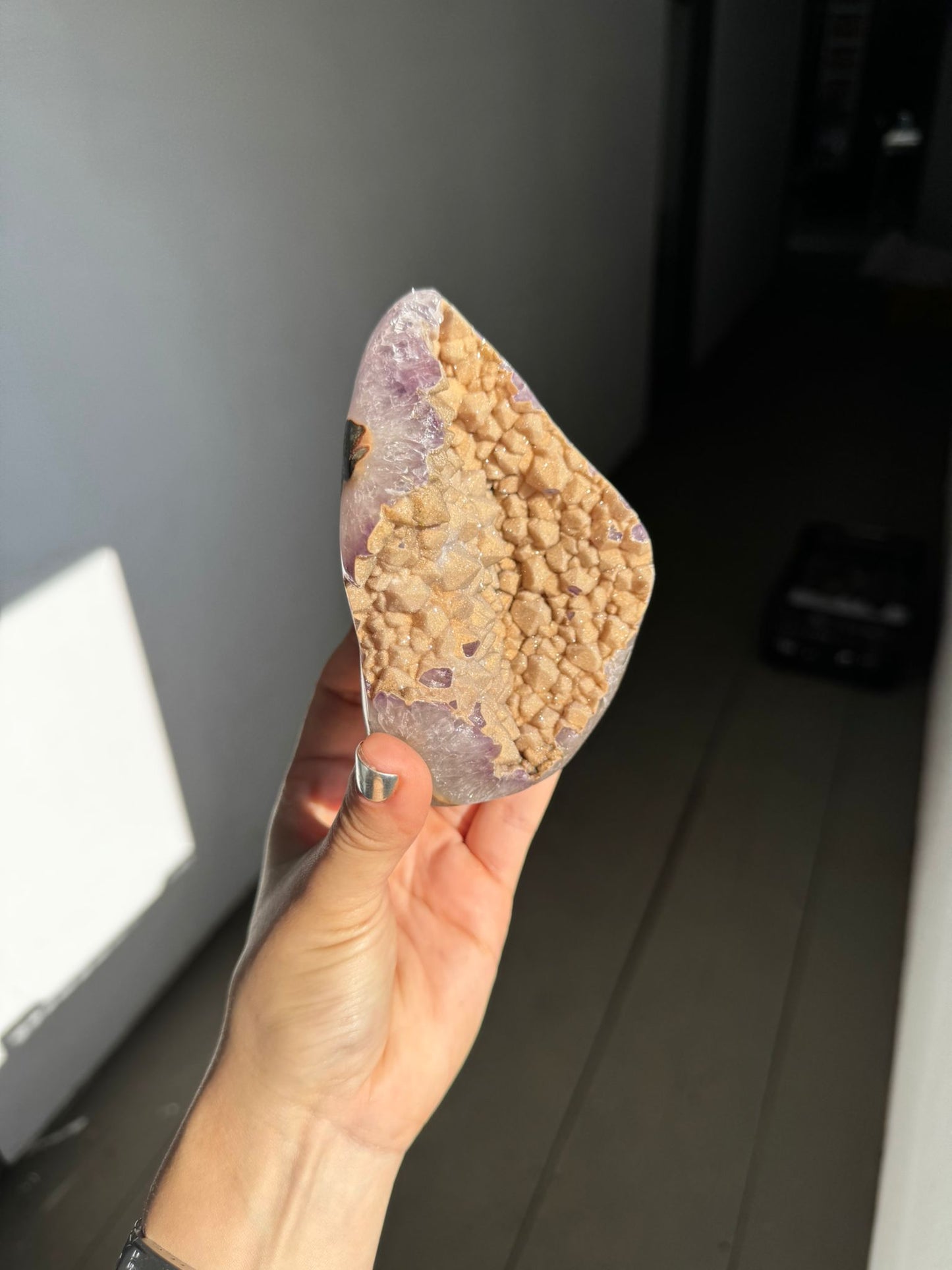 Yellow sugar amethyst piece