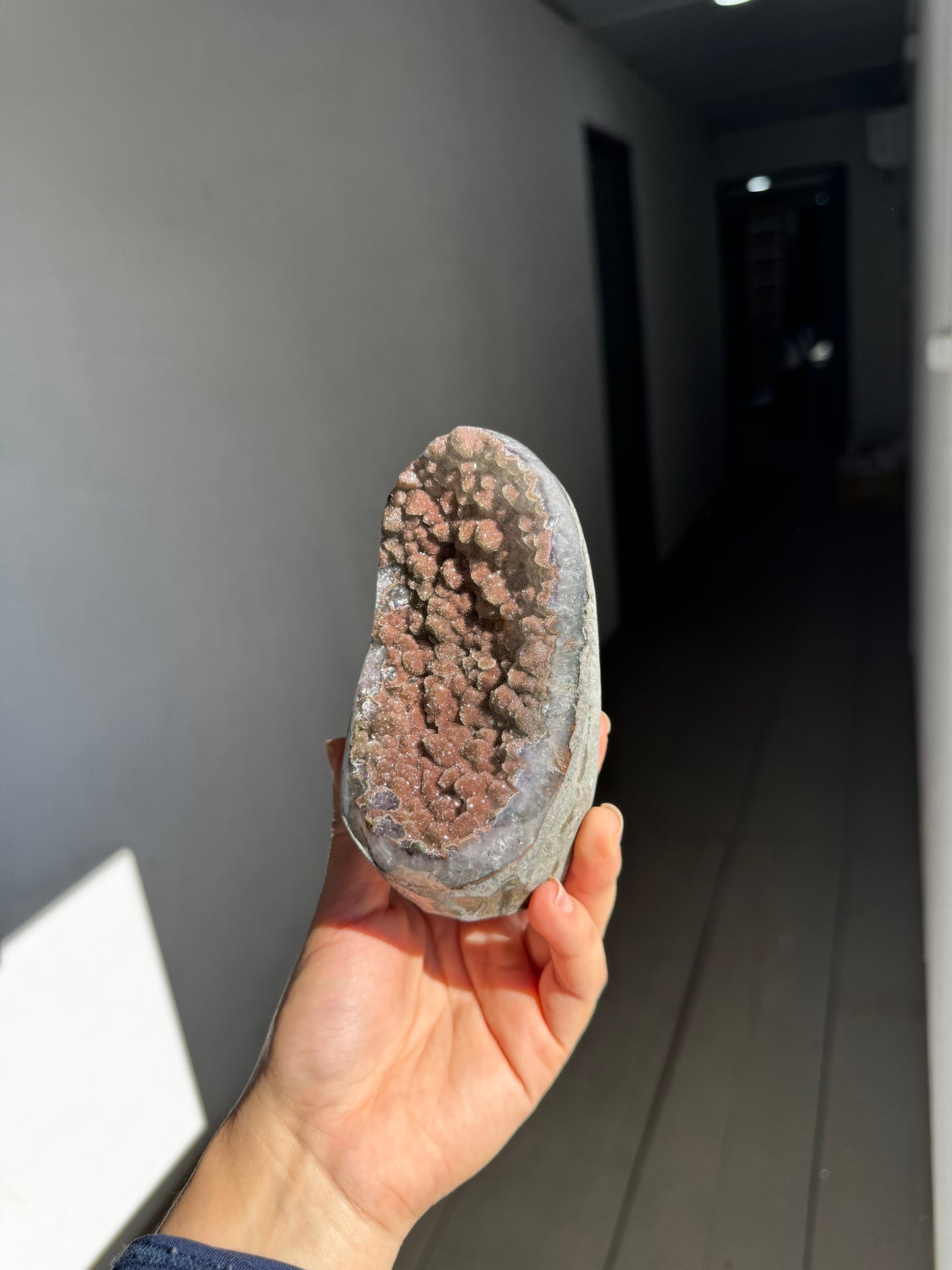 Green sugar druzy cut base