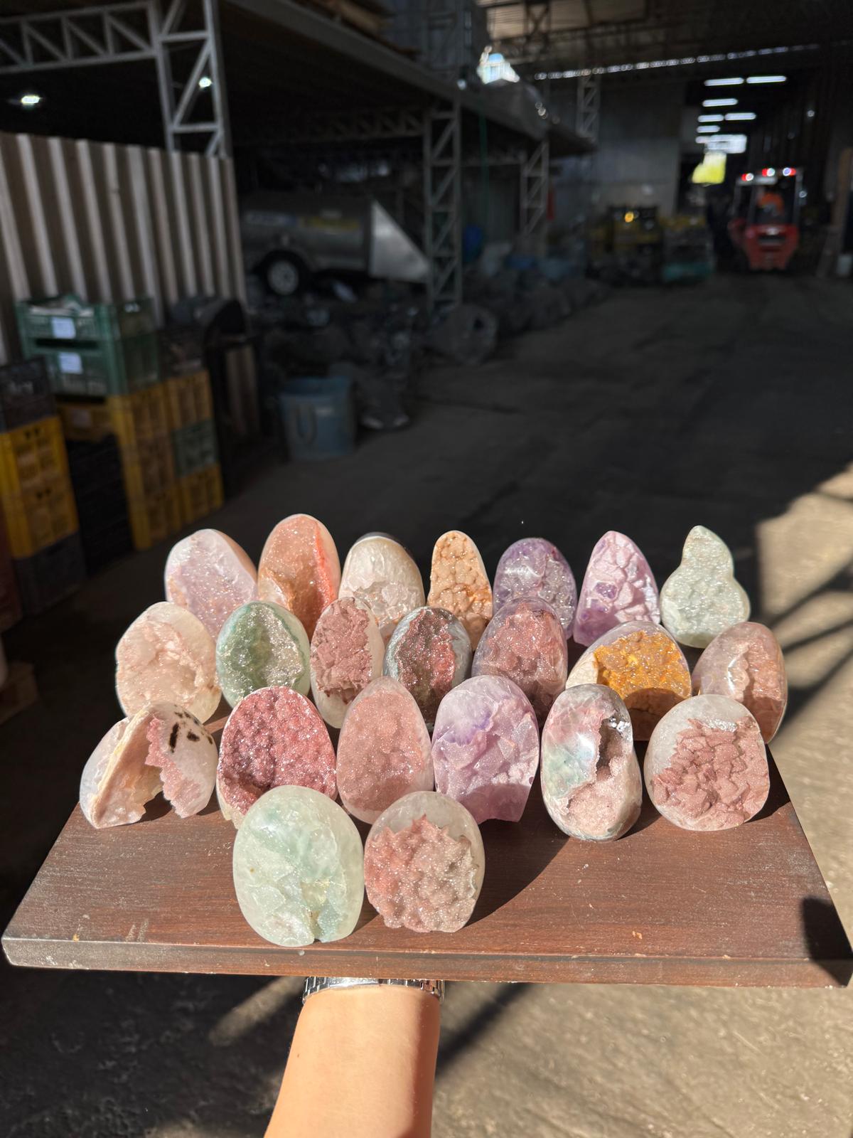 Quartz rainbow cut bases lot 1
