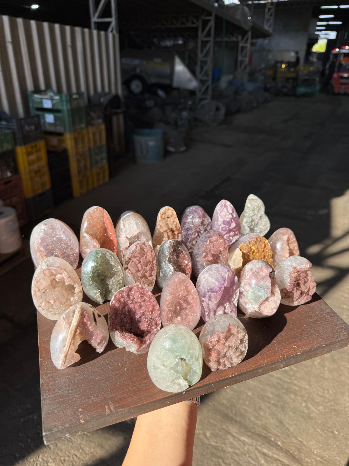 Quartz rainbow cut bases lot 1