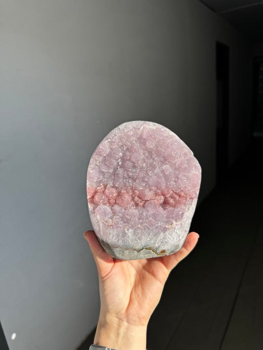 Lavender red amethyst sugar piece
