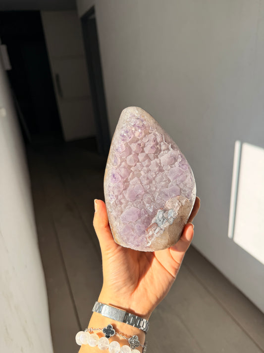Blue sugar amethyst piece