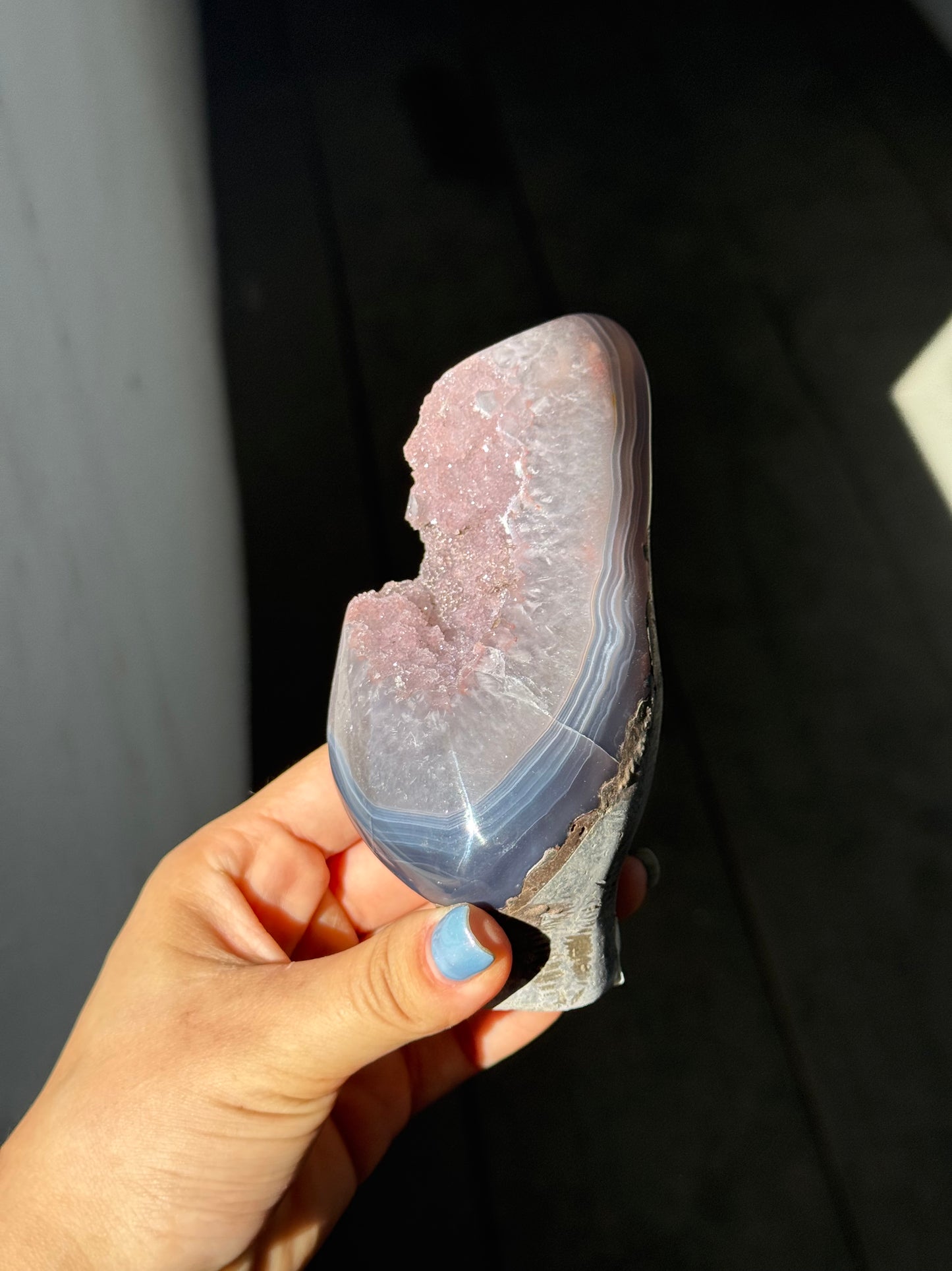 Small agate pink freeform
