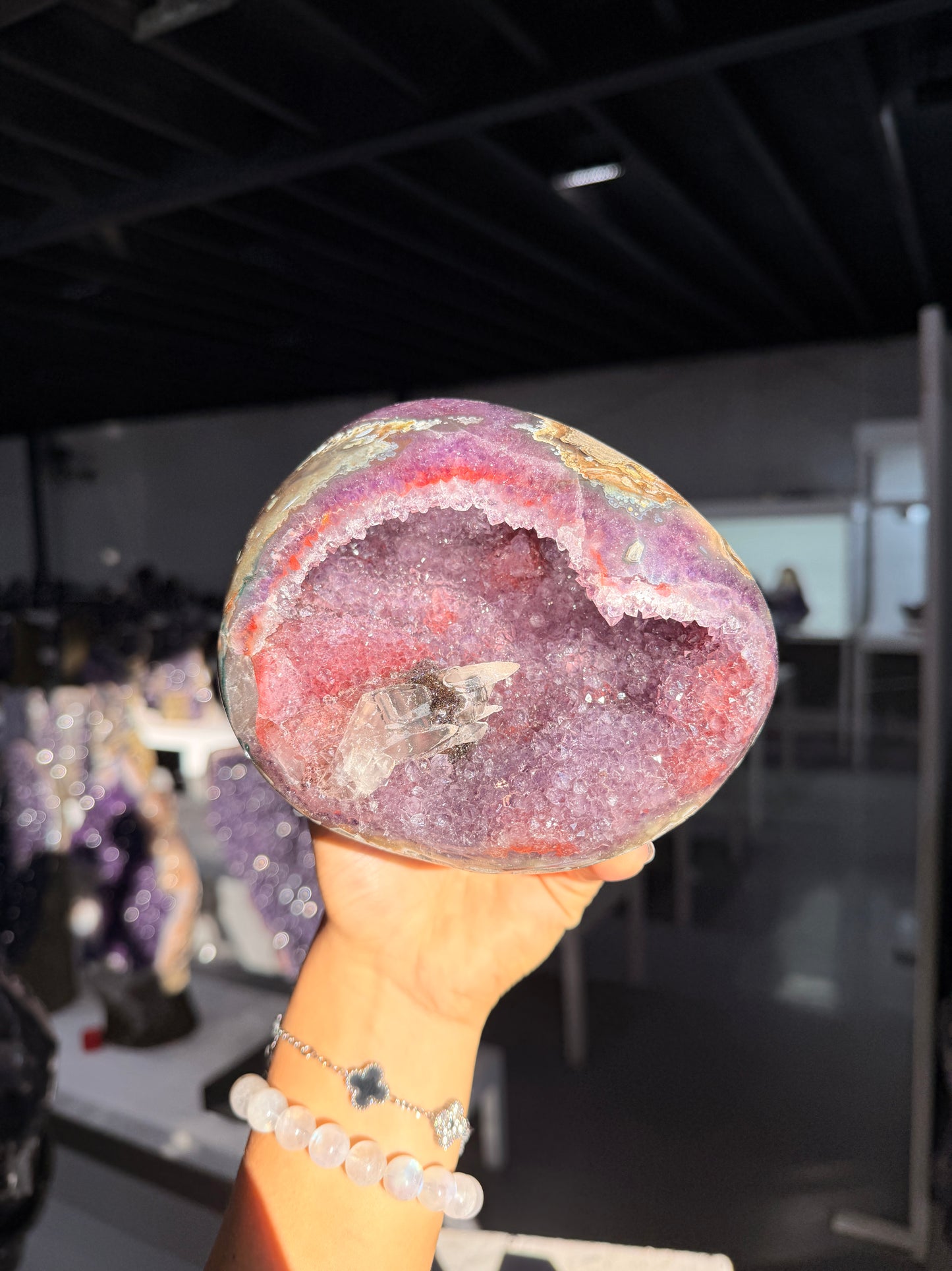 Calcite geode specimen