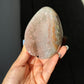 Mini Salmon quartz egg