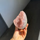 Pink baby quartz cut base