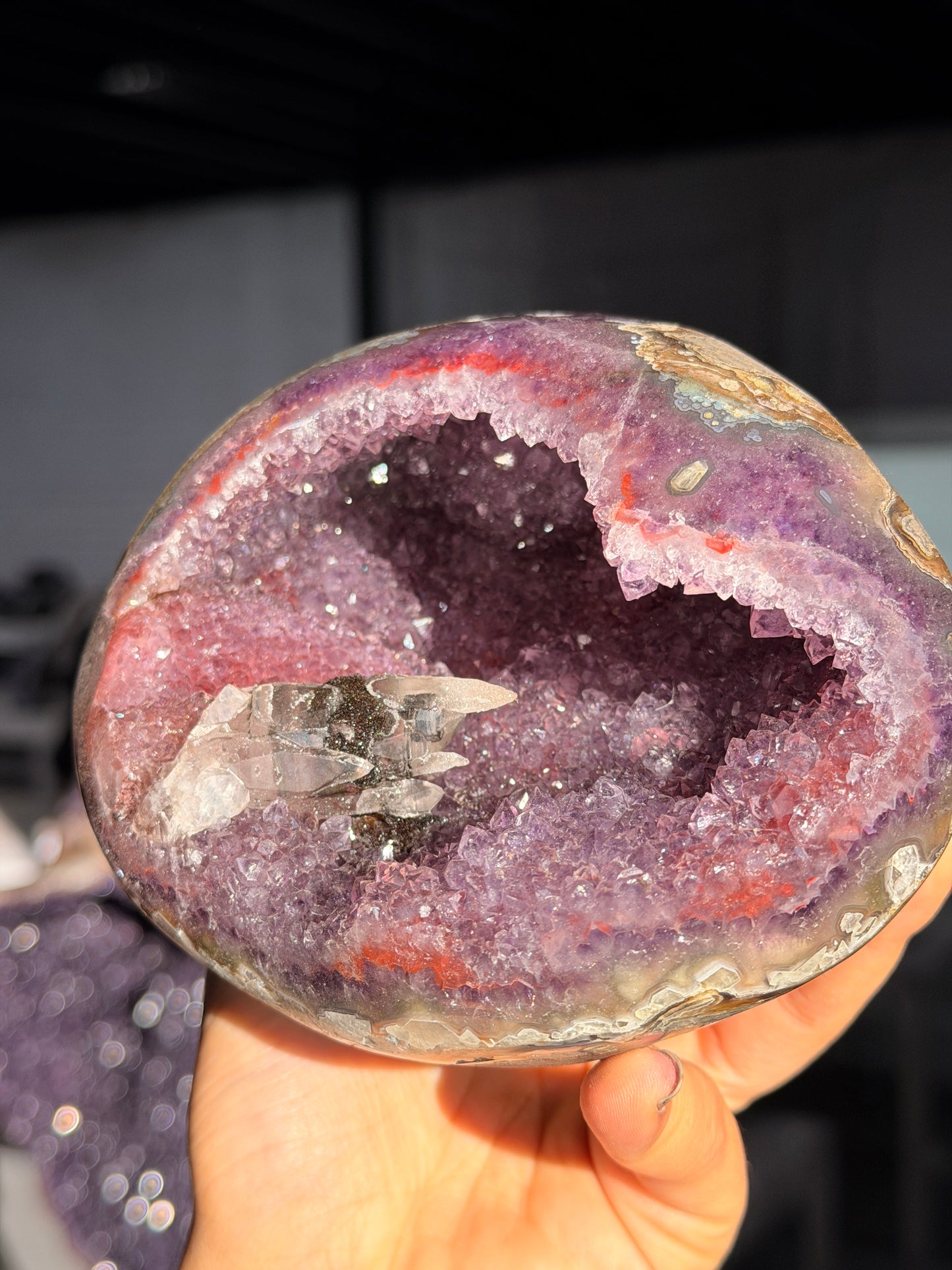 Calcite geode specimen