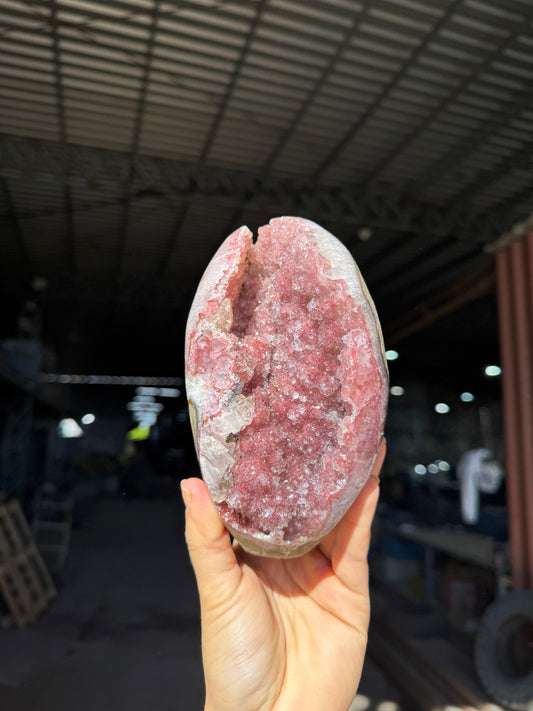 Red quartz rainbow piece