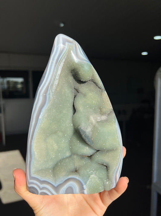 Green layered rainbow piece