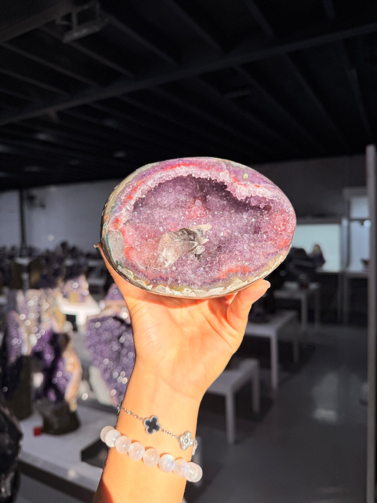 Calcite geode specimen