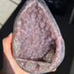 Lavender amethyst with calcite