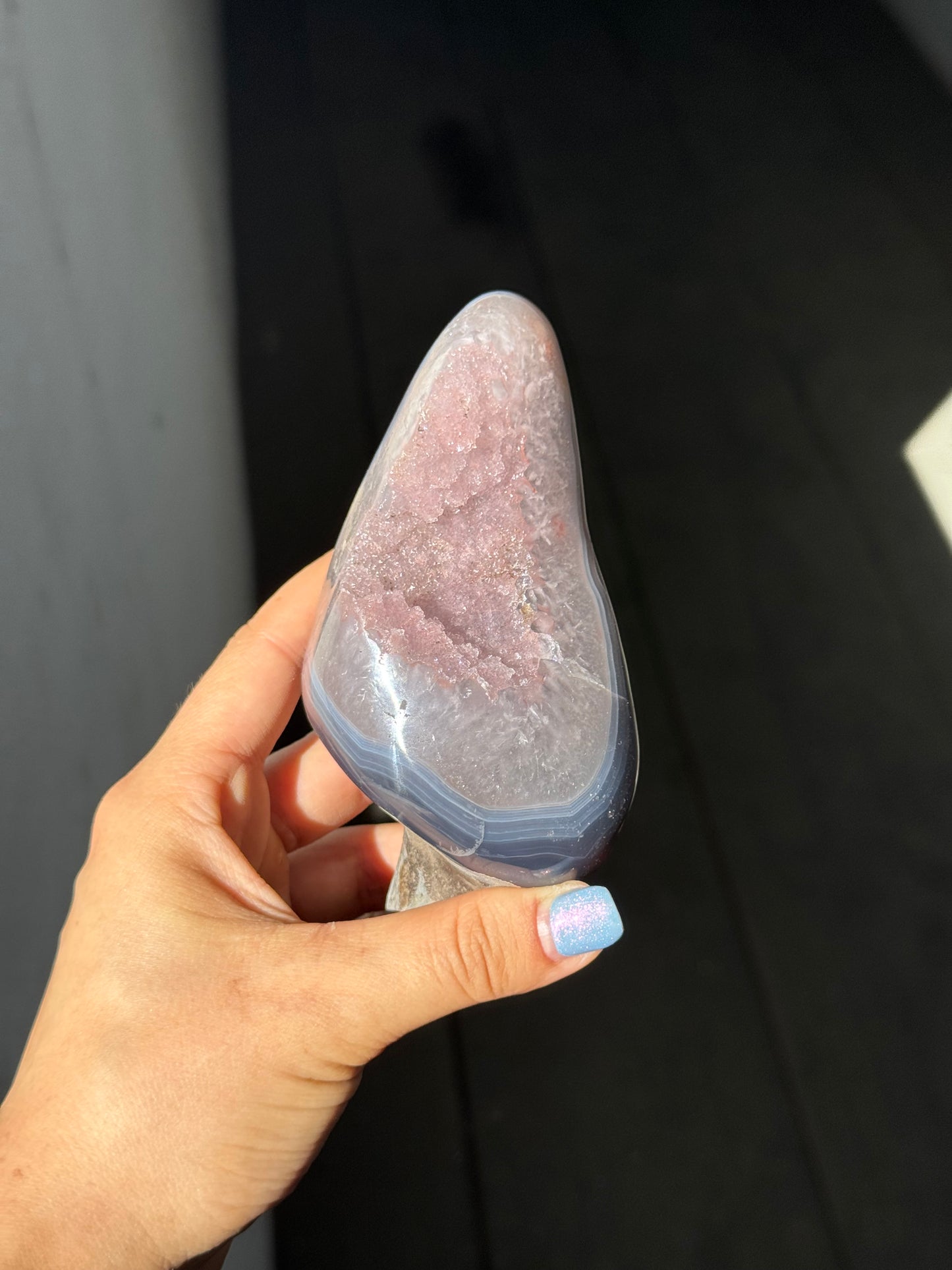 Small agate pink freeform