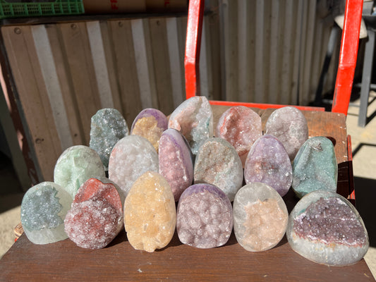 Rainbow quartz special cut bases