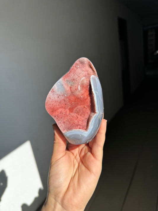Red galaxy blue agate