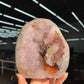 Pink galaxy calcite piece