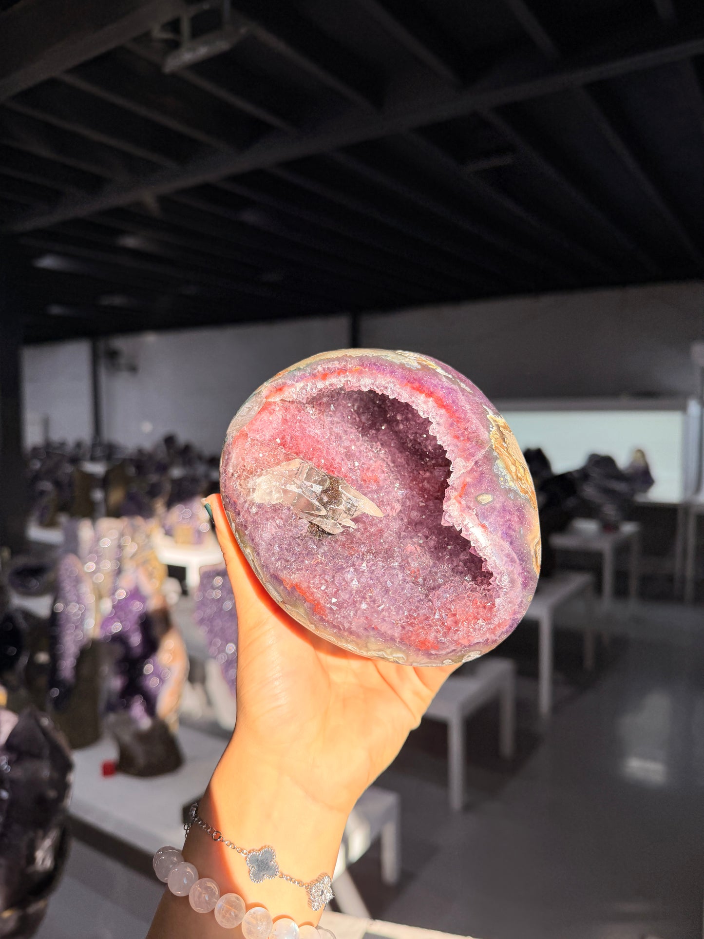 Calcite geode specimen