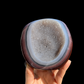 Blue banded agate cut base