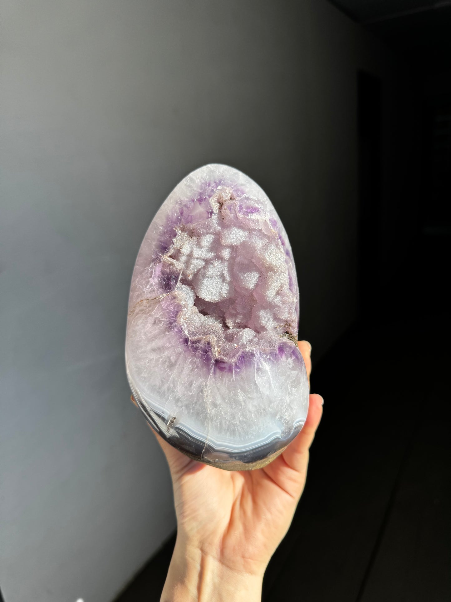 Amethyst lavender sugar piece