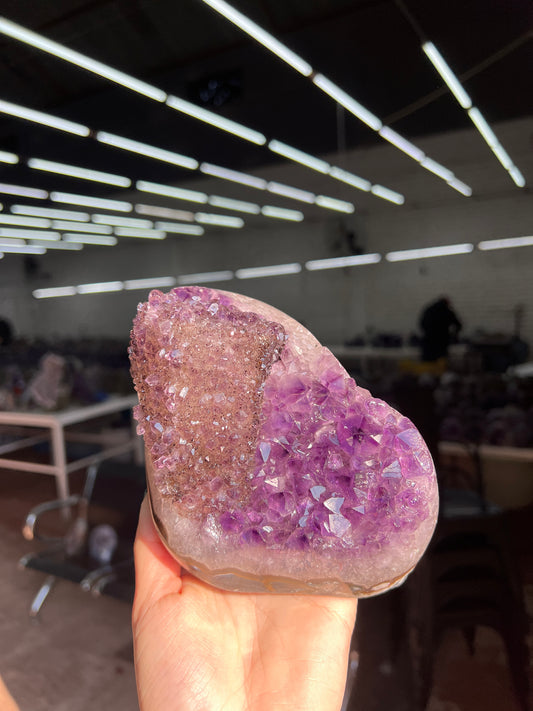 Amethyst calcite specimen