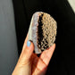 Yellow rainbow druzy cut base