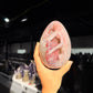 Pink quartz formation egg