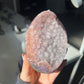 Bicolor pink amethyst cut base