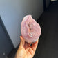 Baby pink calcite amethyst piece