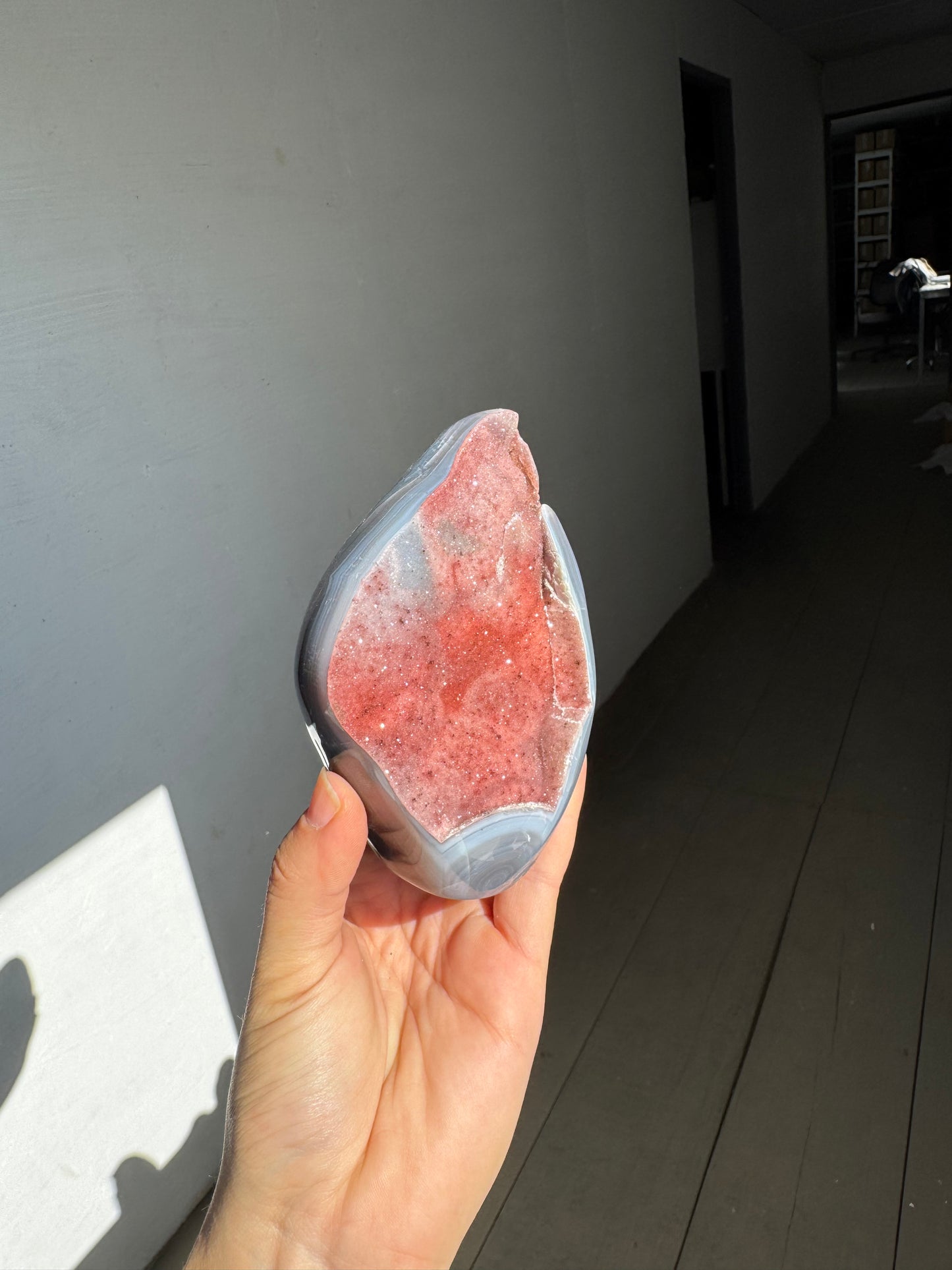 Red galaxy blue agate