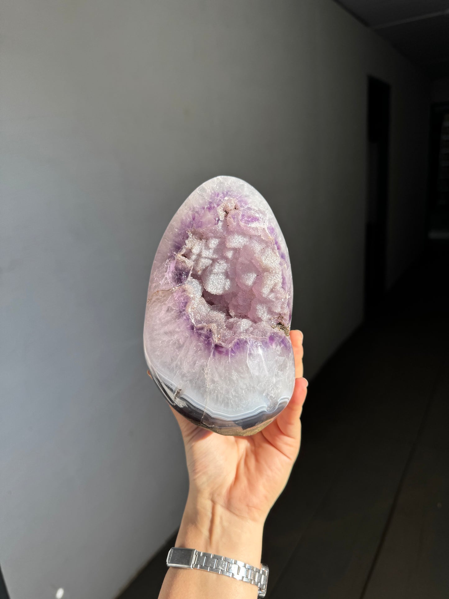 Amethyst lavender sugar piece
