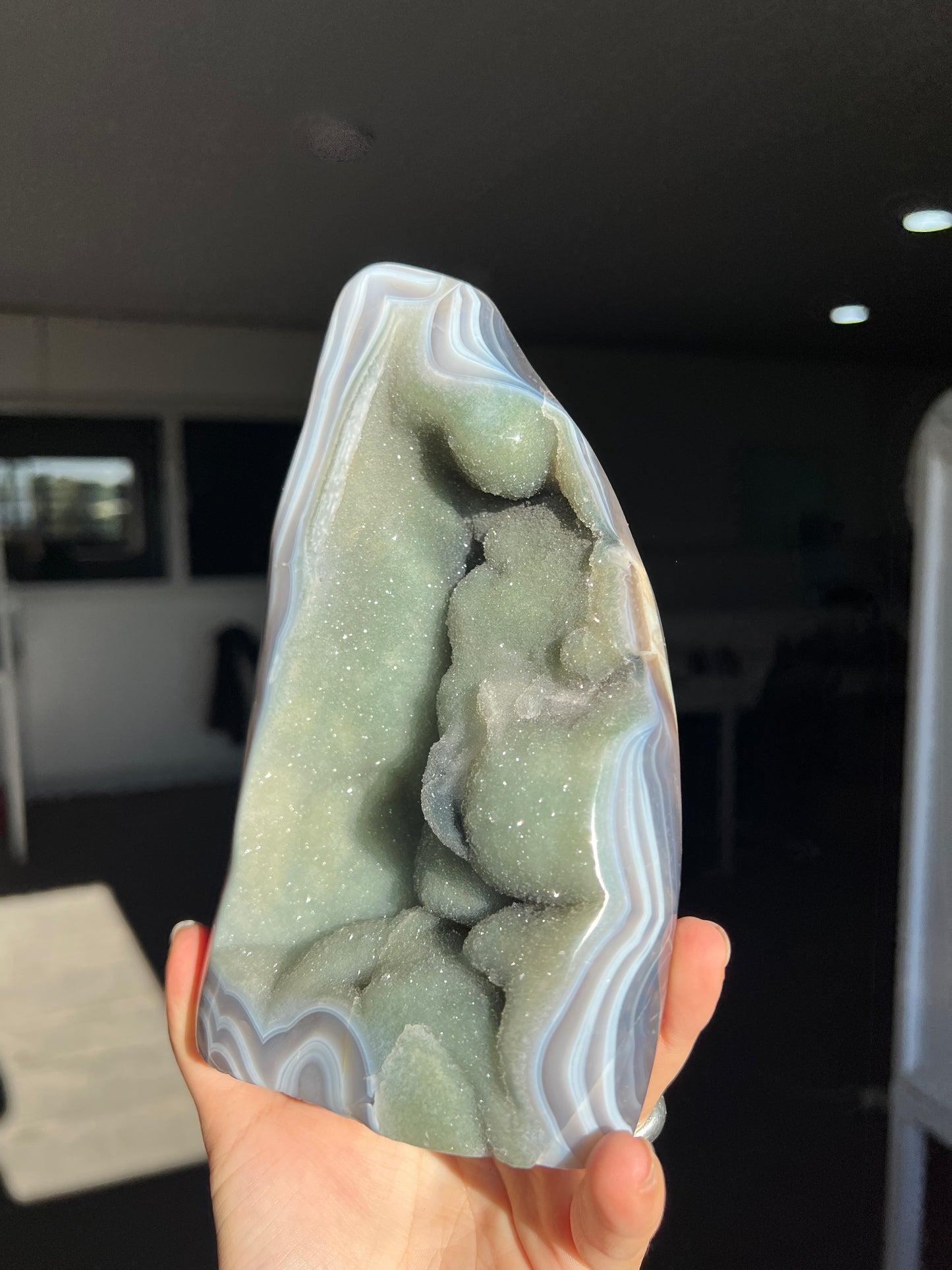 Green layered rainbow piece