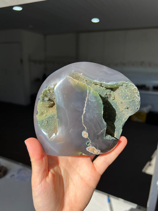 Green agate freeform