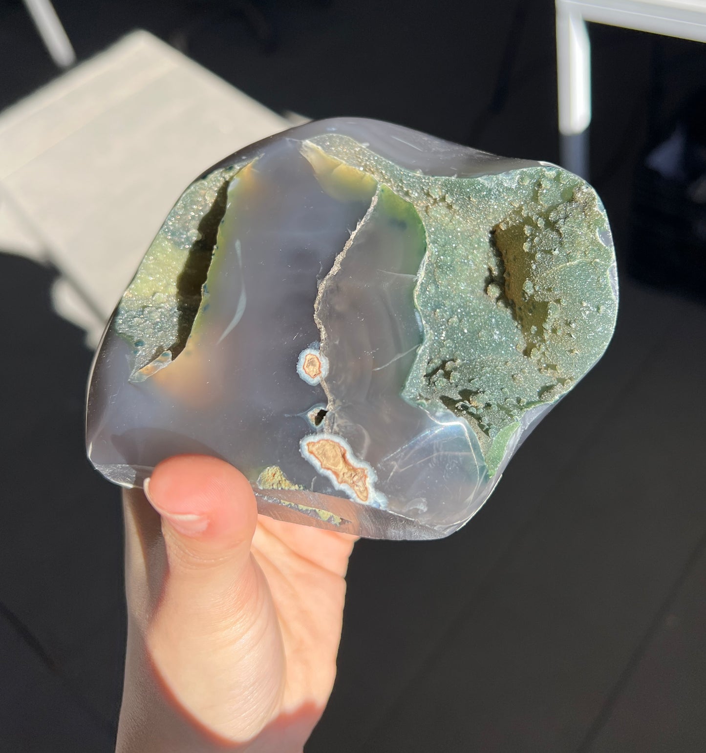 Green agate freeform