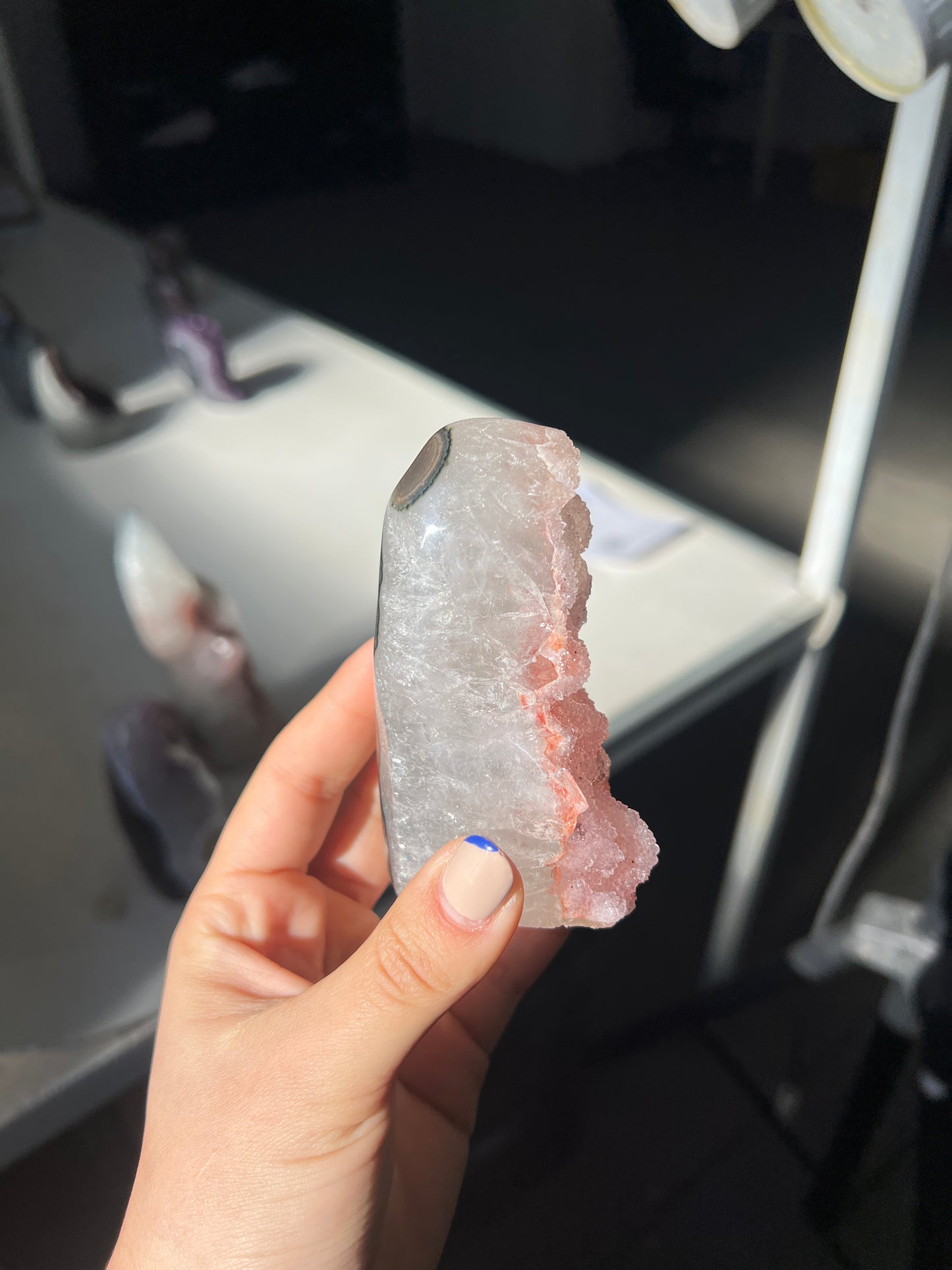 Mini pink quartz piece