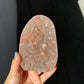 Peach quartz rainbow cut base