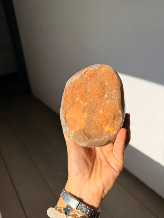 Orange sugary rainbow piece