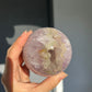 Lime sugar quartz sphere