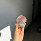Pink rainbow quartz cut base