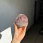 Pink rainbow quartz cut base