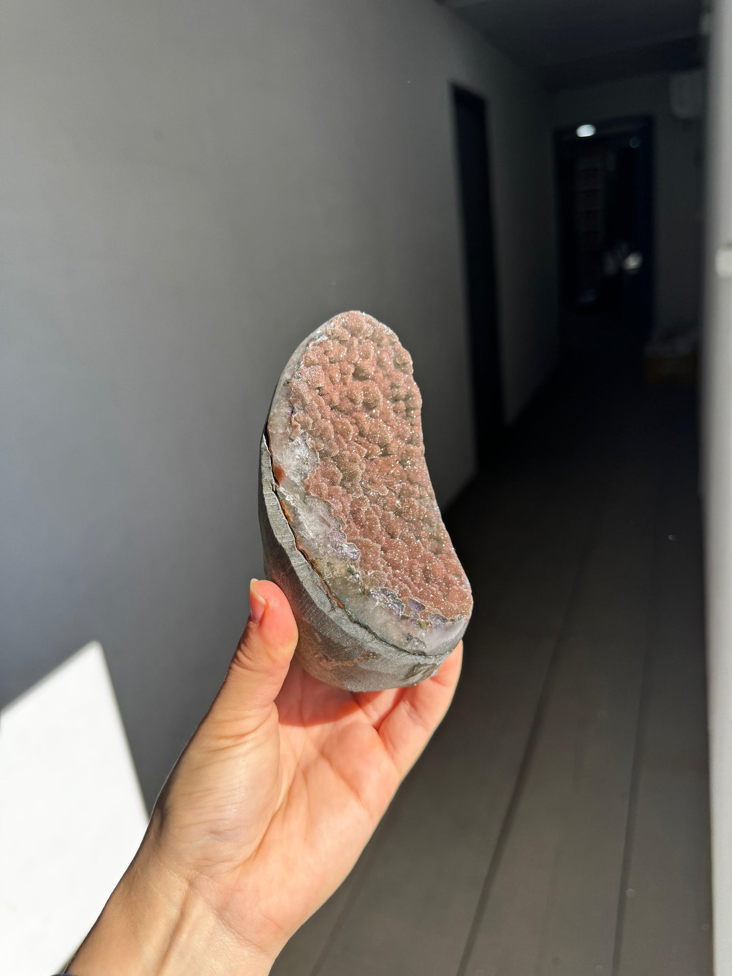 Green sugar druzy cut base