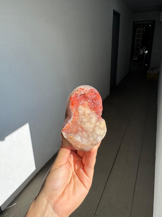 Mini red jasper cut base